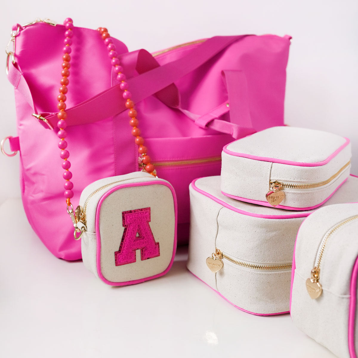 Lily Canvas Tasche Neon Pink