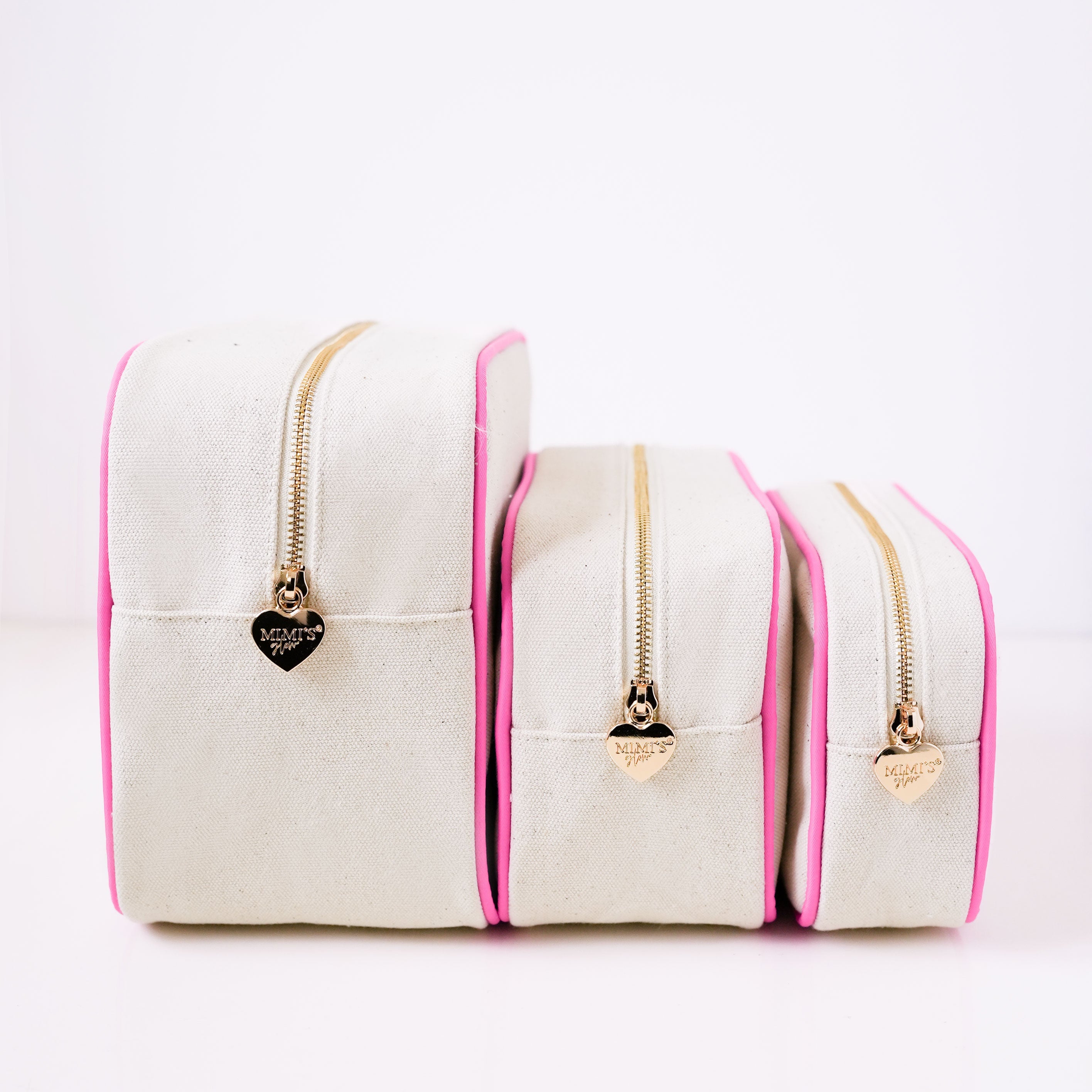 Belle Canvas Make-Up Tasche Neon Pink