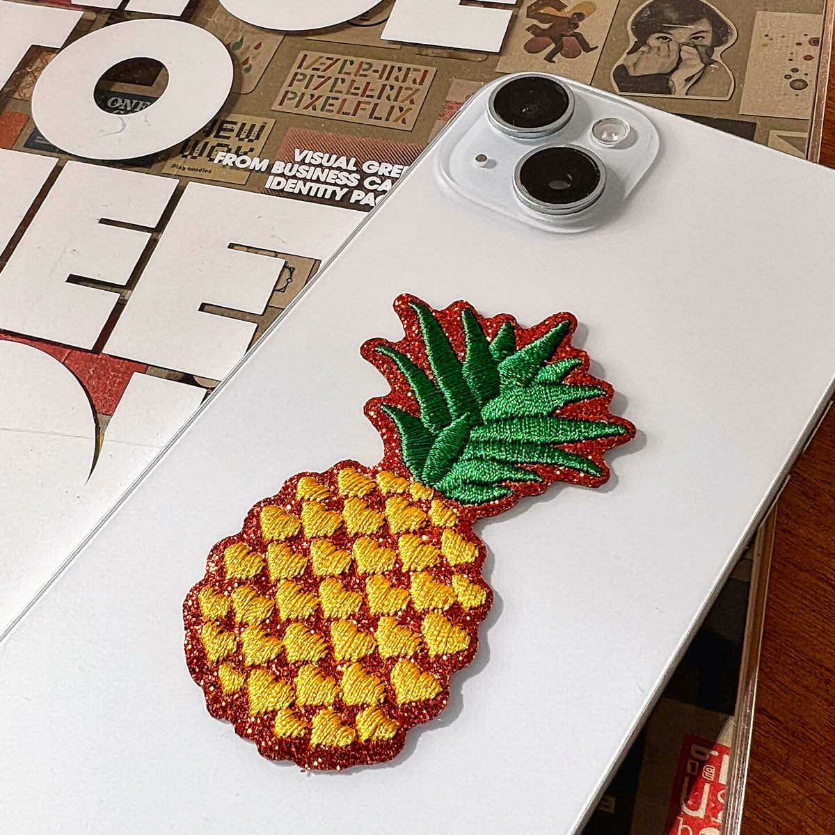 Glitzer Sticker Ananas