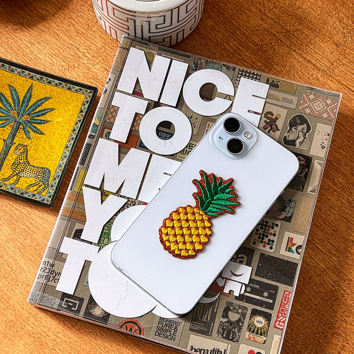 Glitzer Sticker Ananas
