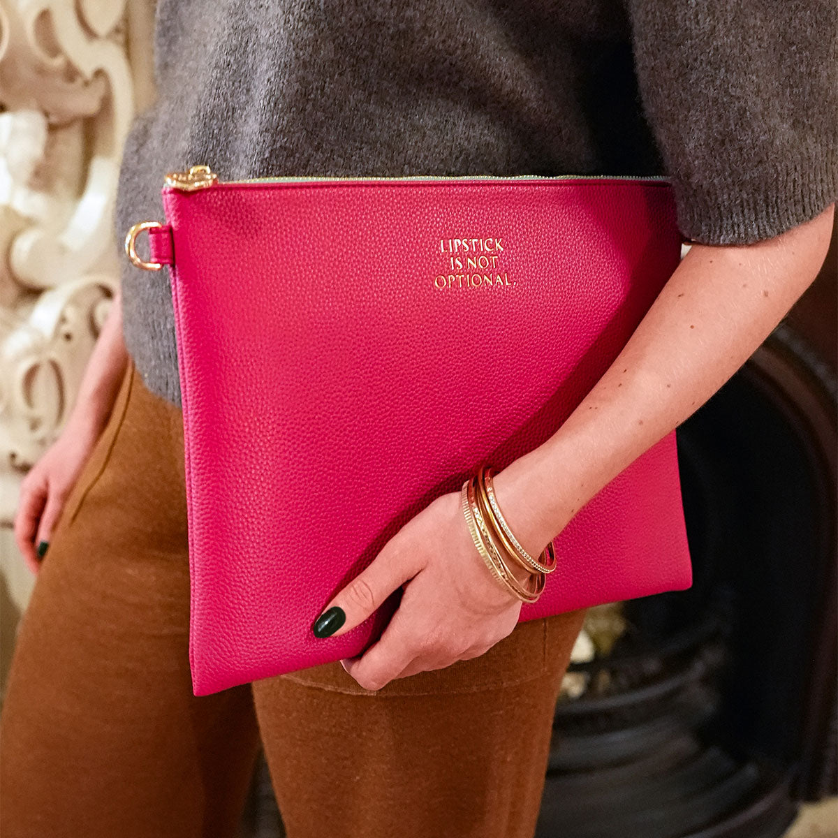 Stella Clutch Raspberry