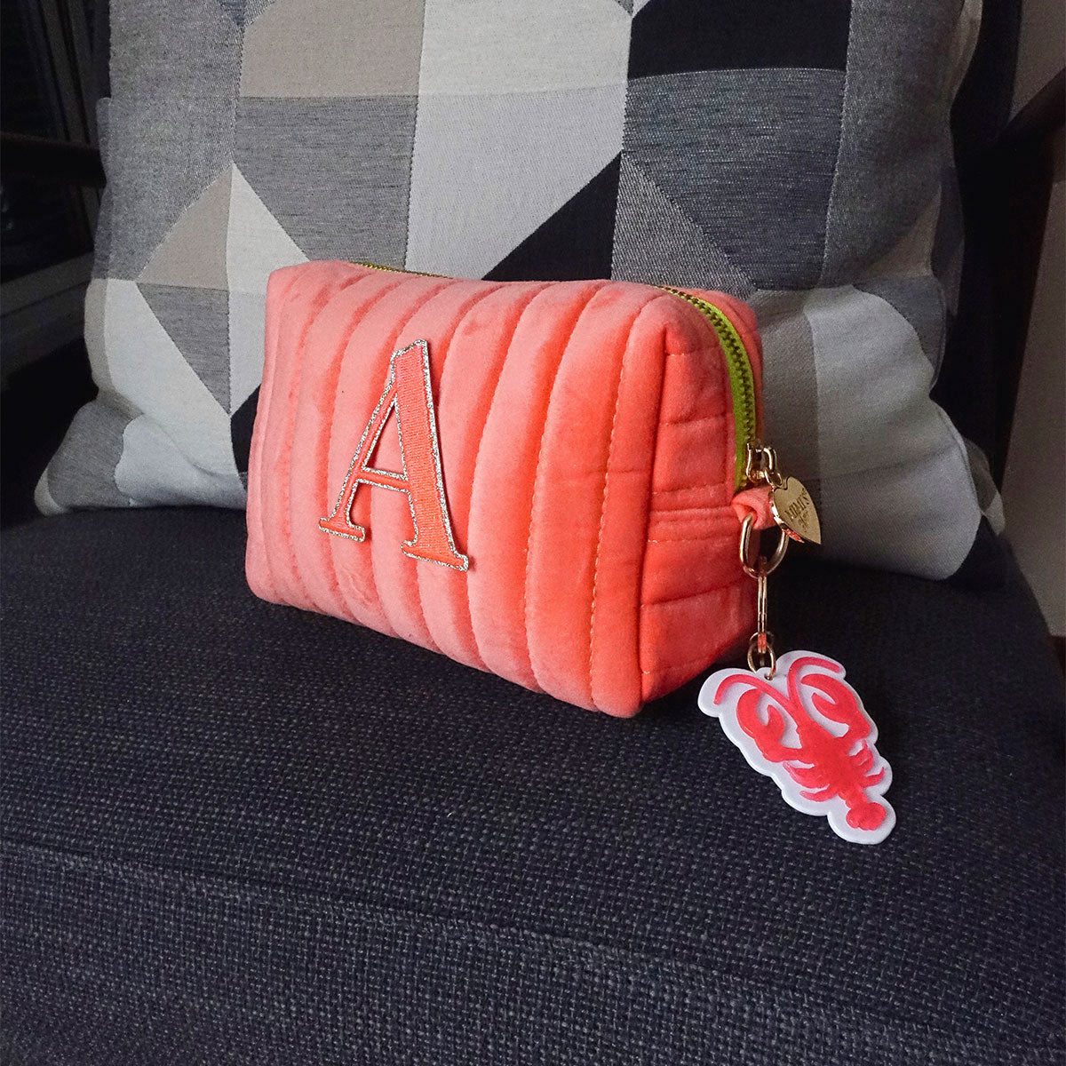 Lola Samt Tasche Peach Sorbet