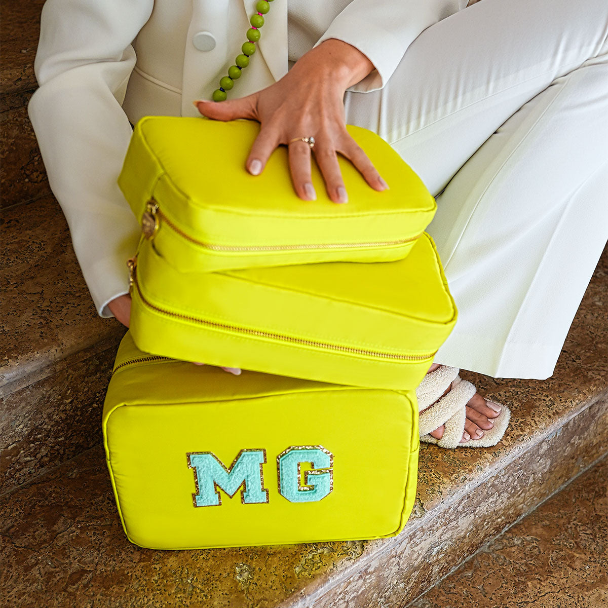 3er Taschen-Set Nr. 1 Lime Gelb