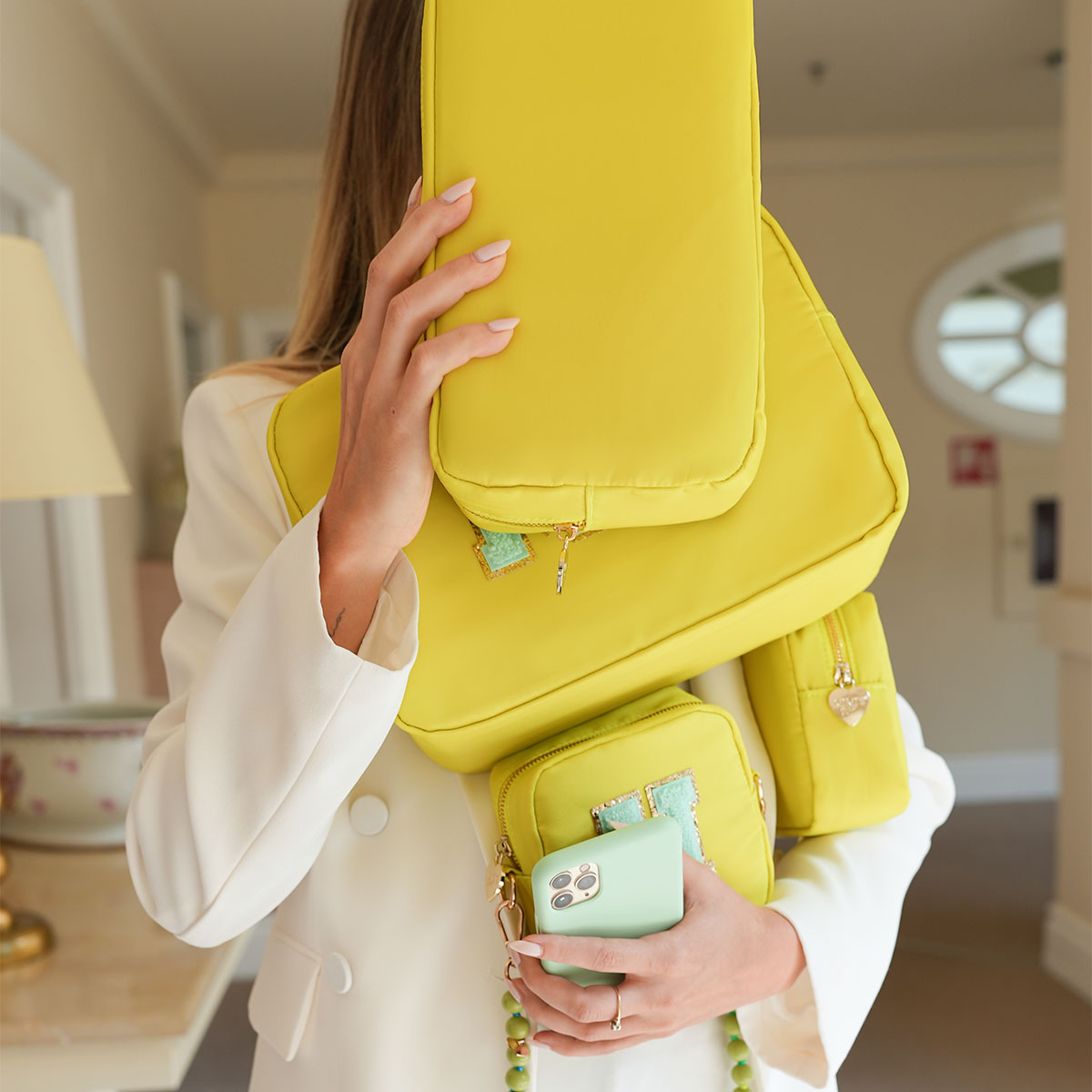 3er Taschen-Set Nr. 1 Lime Gelb