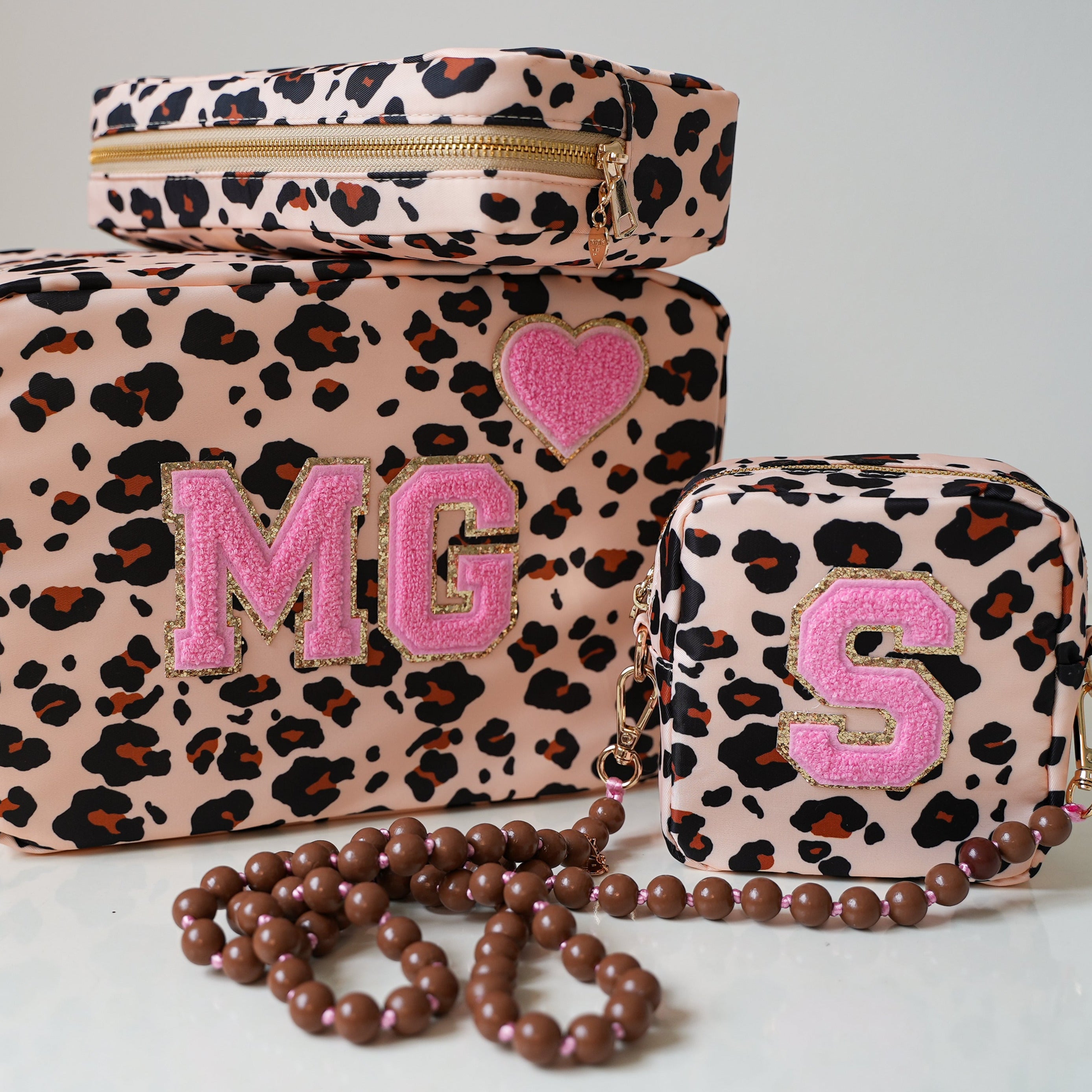 3er Taschen-Set Nr. 2 Beige Leo