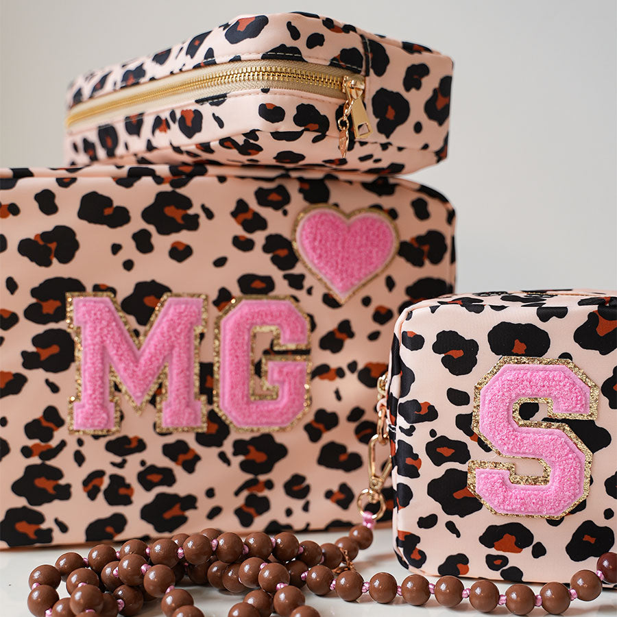 Belle Make-Up Tasche Leo Beige