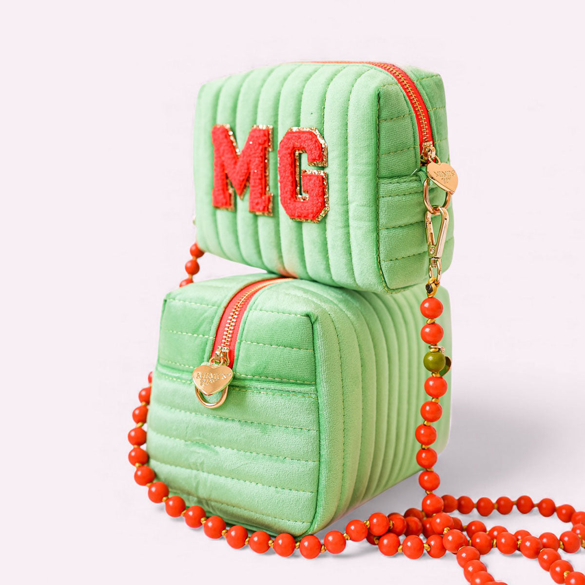 Lucia Samt Tasche Apfelgrün