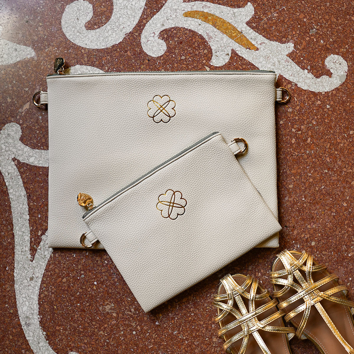 Stella Clutch Puder Beige
