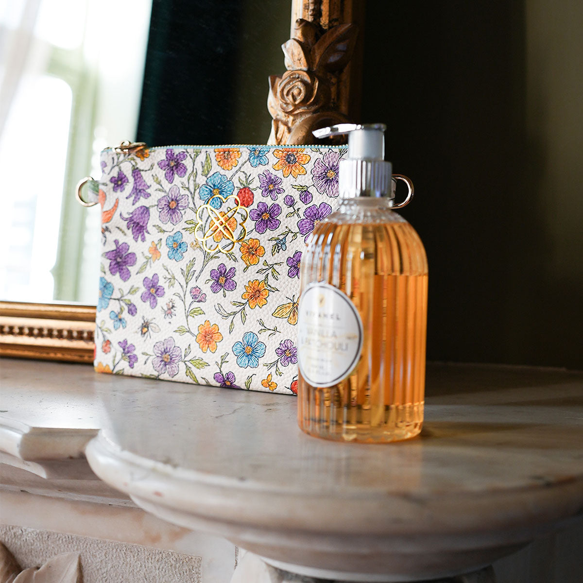 Stella Clutch Floral Creme