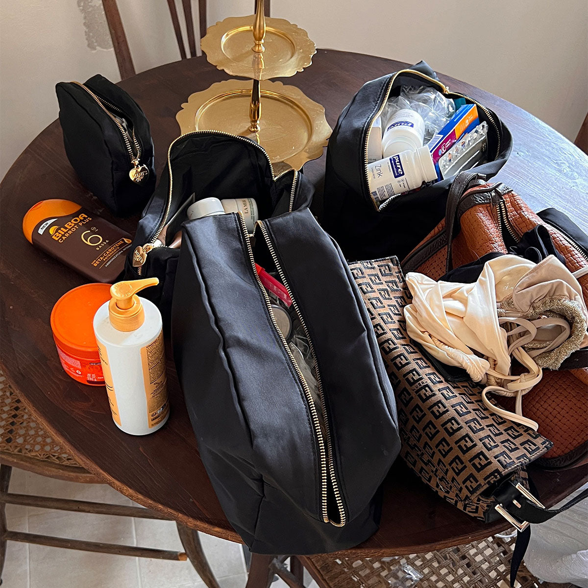 Grosses 3er Taschen-Set Nr. 1 Schwarz