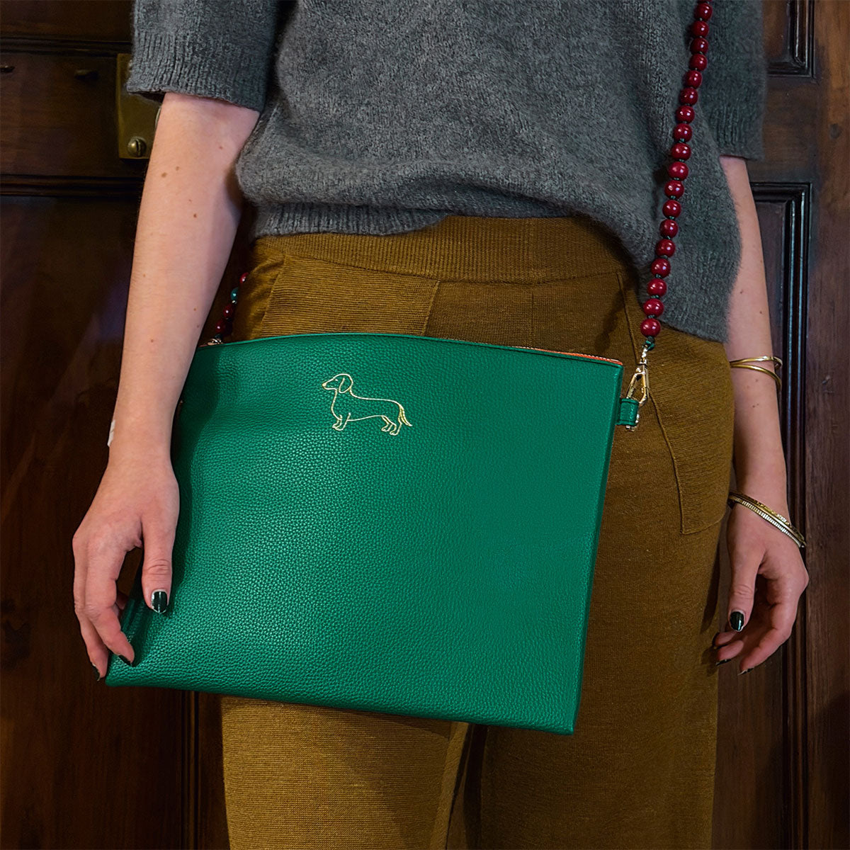 Stella Clutch Moss Green