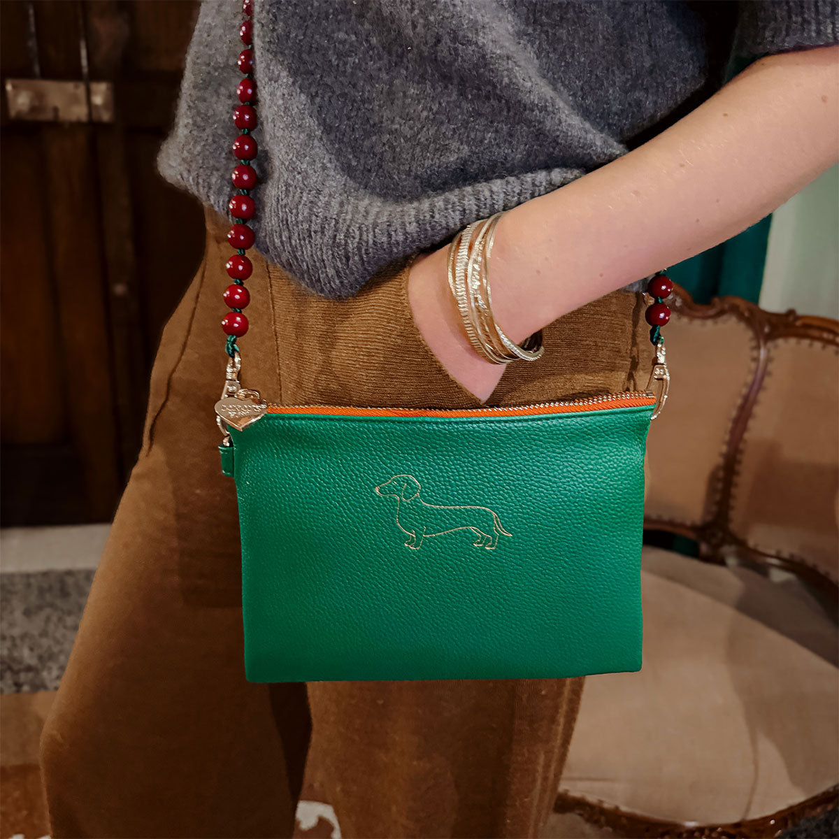 Lia Pouch Moss Green