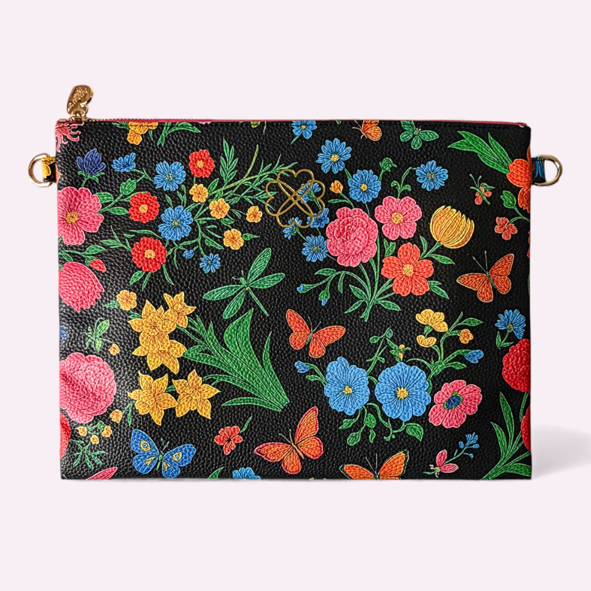 Stella Clutch Floral Black