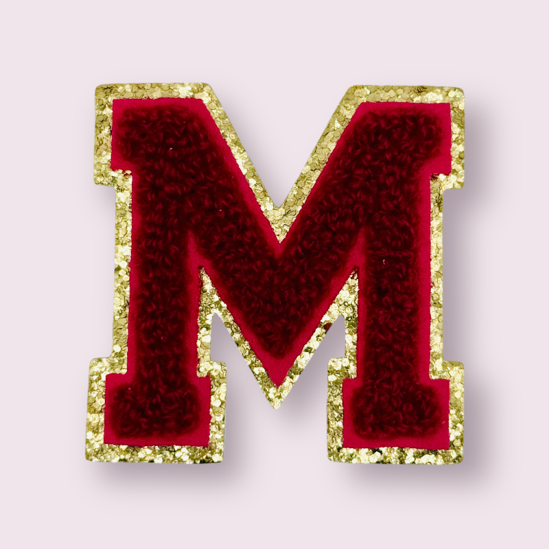Glitzer Buchstaben Burgundy