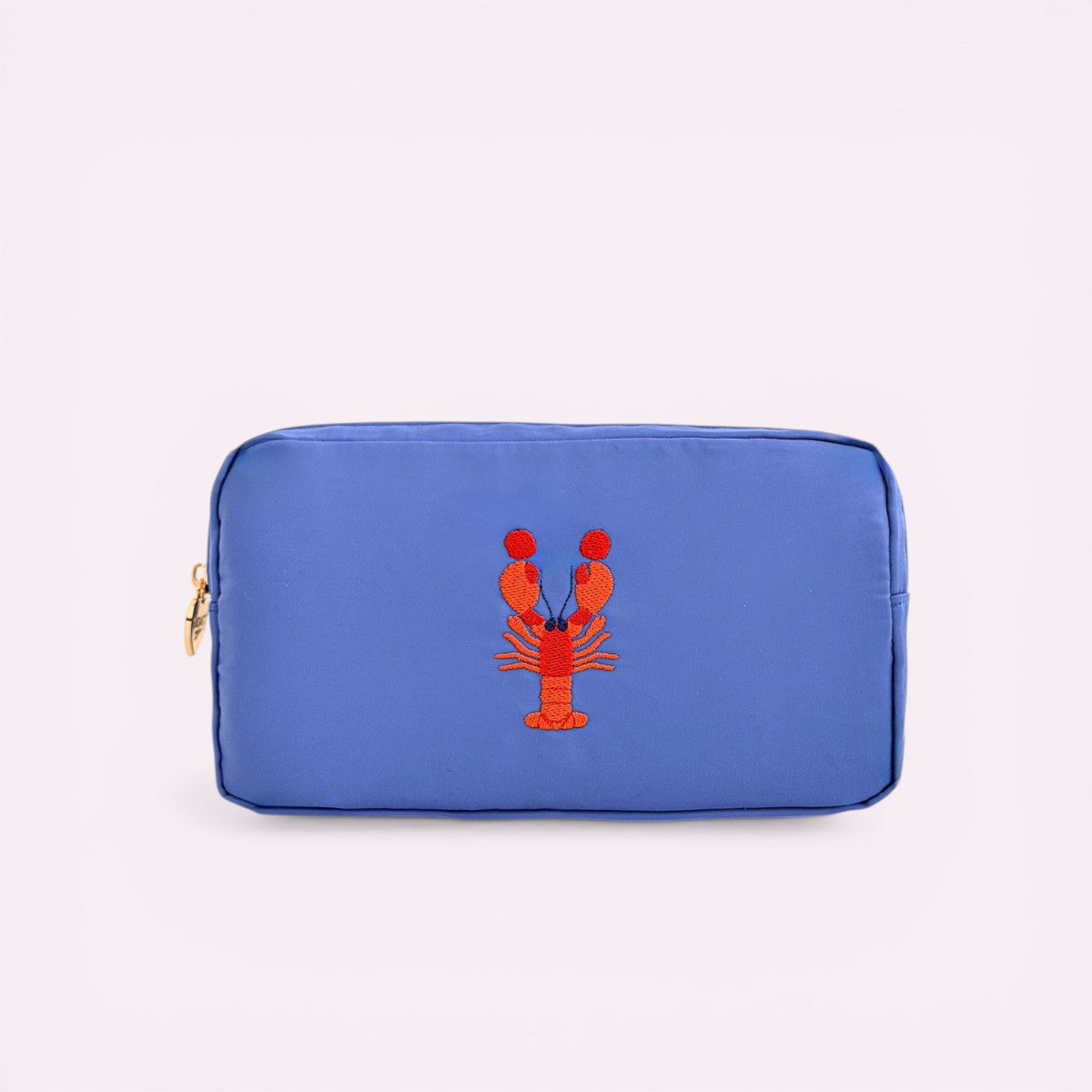 Handbestickte Pouch Lobster Ibiza Blau