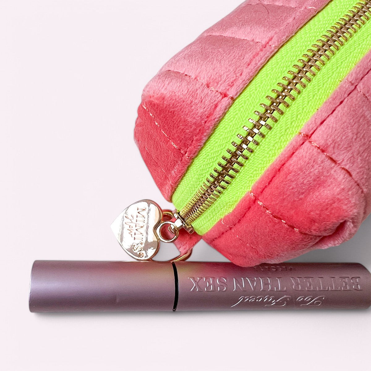 Selma Samt Mäppchen Peach Sorbet