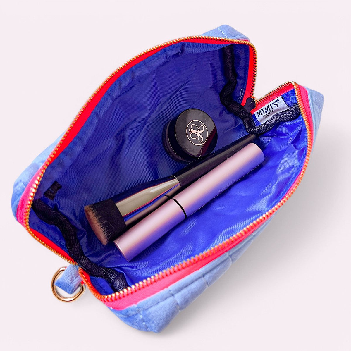 Selma Samt Mäppchen Malibu Blau