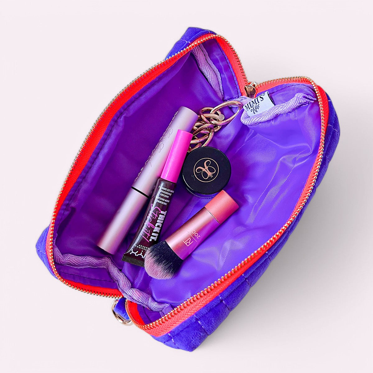 Selma Samt Mäppchen Violet