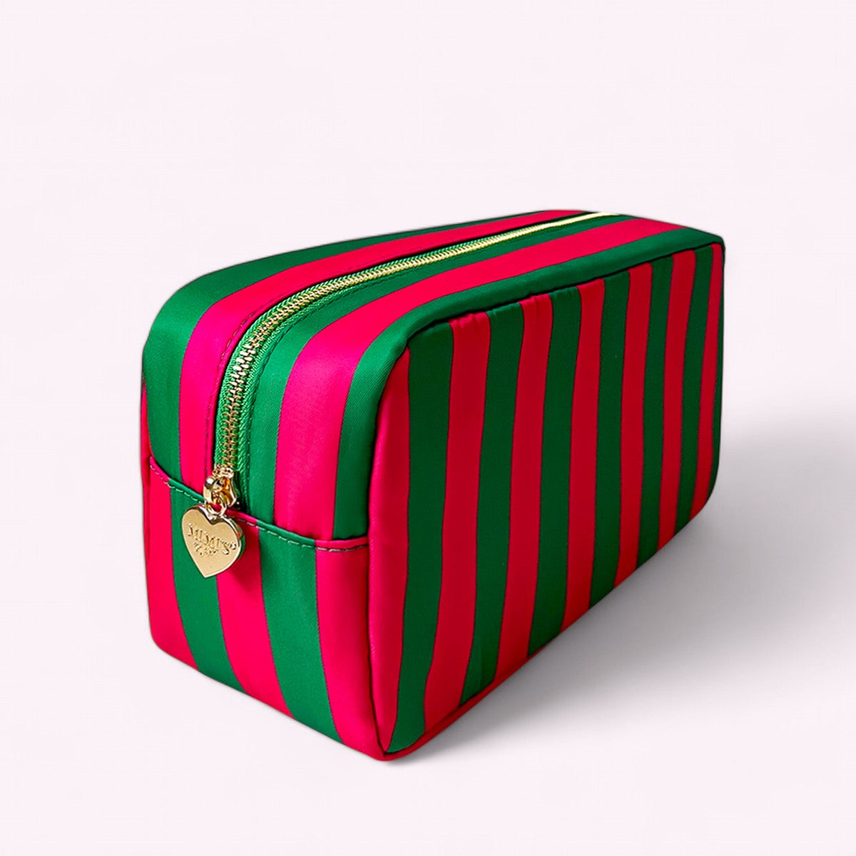3er Taschen Set Stripes Smaragd Neon Pink