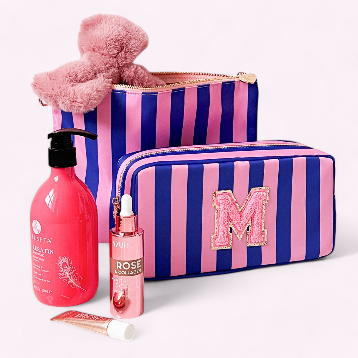Romy Kosmetiktasche Stripes Violet Royal