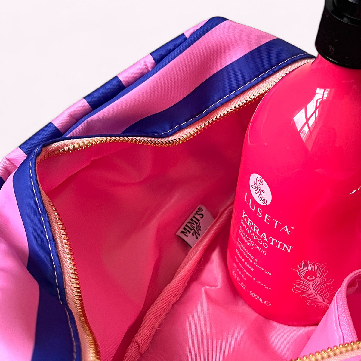 Romy Kosmetiktasche Stripes Violet Royal