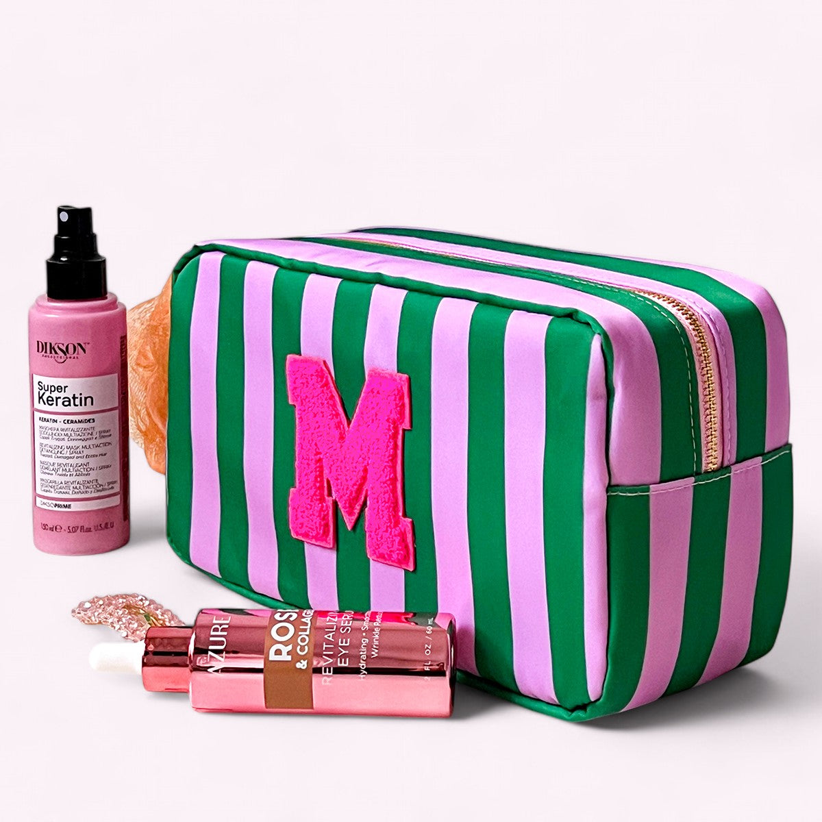 3er Taschen Set Stripes Violet Smaragd
