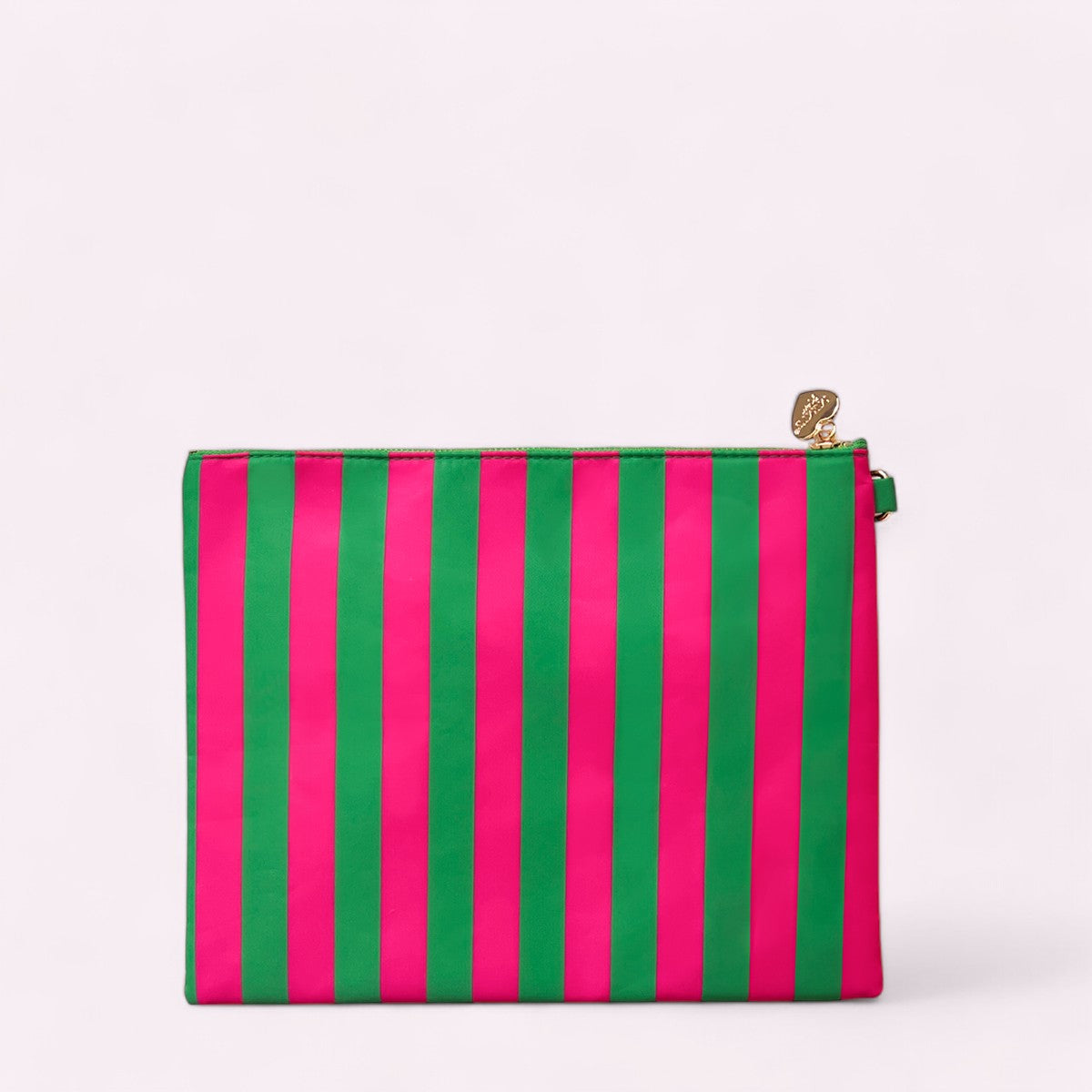 3er Taschen Set Stripes Smaragd Neon Pink