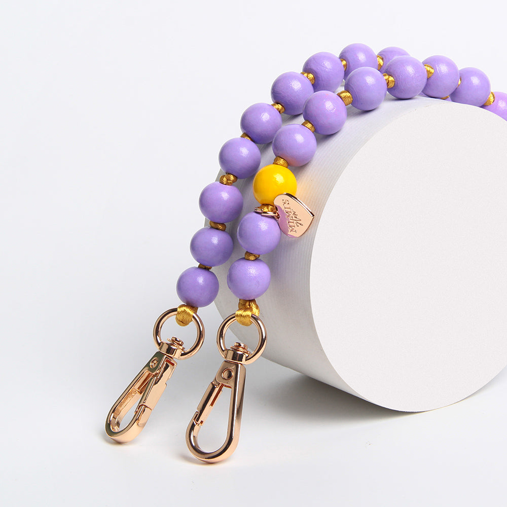 Handykette Holzperlen Flieder