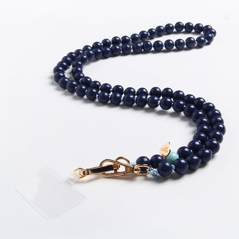 Handykette Holzperlen Mitternacht