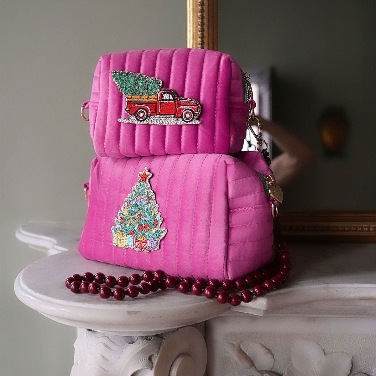 Glitzer Sticker Weihnachtstruck