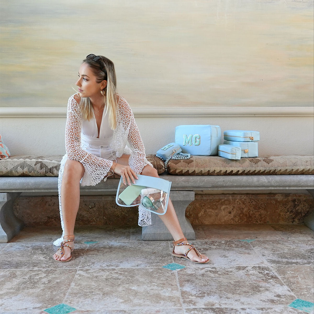 2er Taschen-Set Nr. 3 Aqua