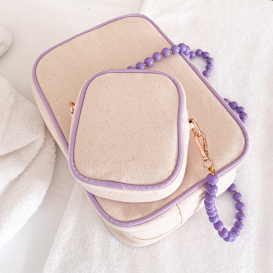 Ava Canvas Kulturtasche Flieder