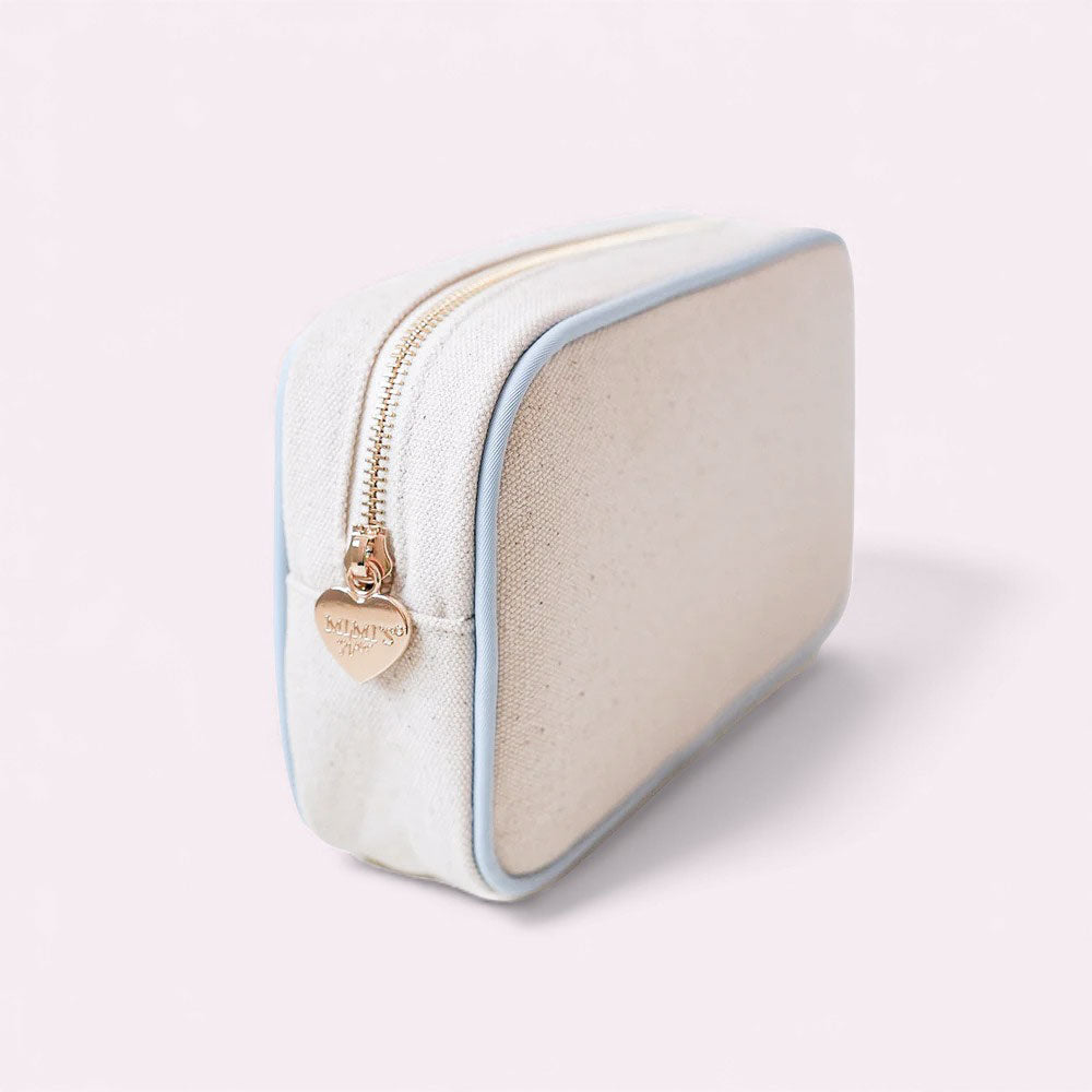 Belle Canvas Make-Up Tasche Baby Blau