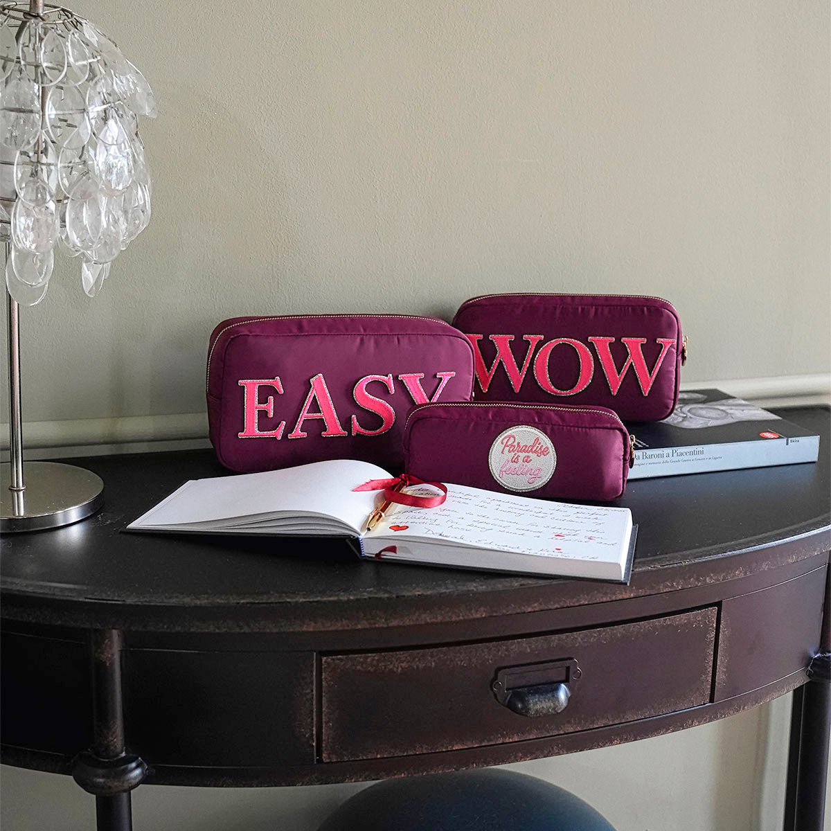 Belle Make-Up Tasche Burgundy