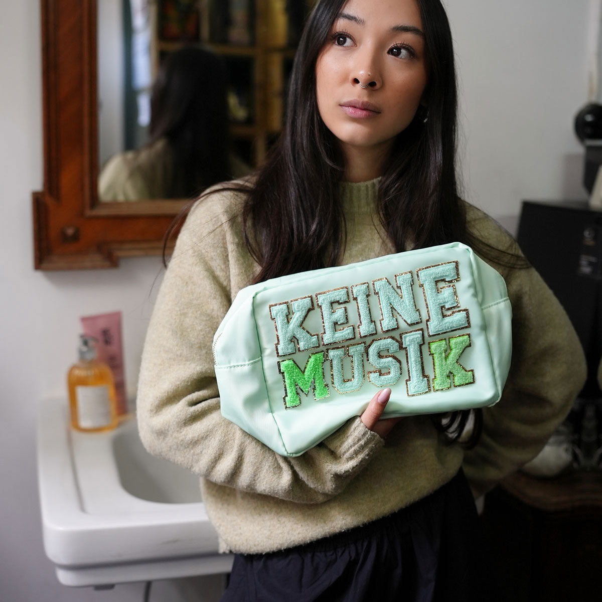 Glitzer Buchstaben Neon Grün