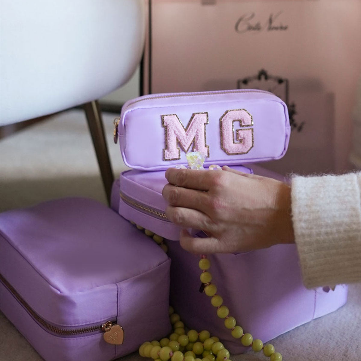 Glitzer Buchstaben Rosé