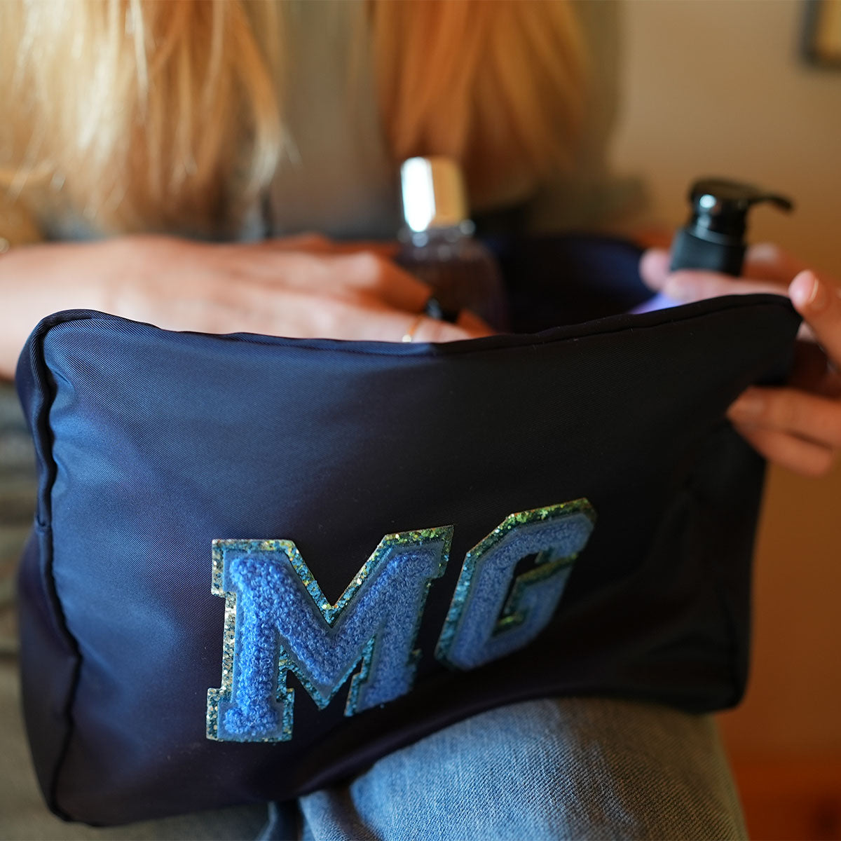 Glitzer Buchstaben Ibiza Blau