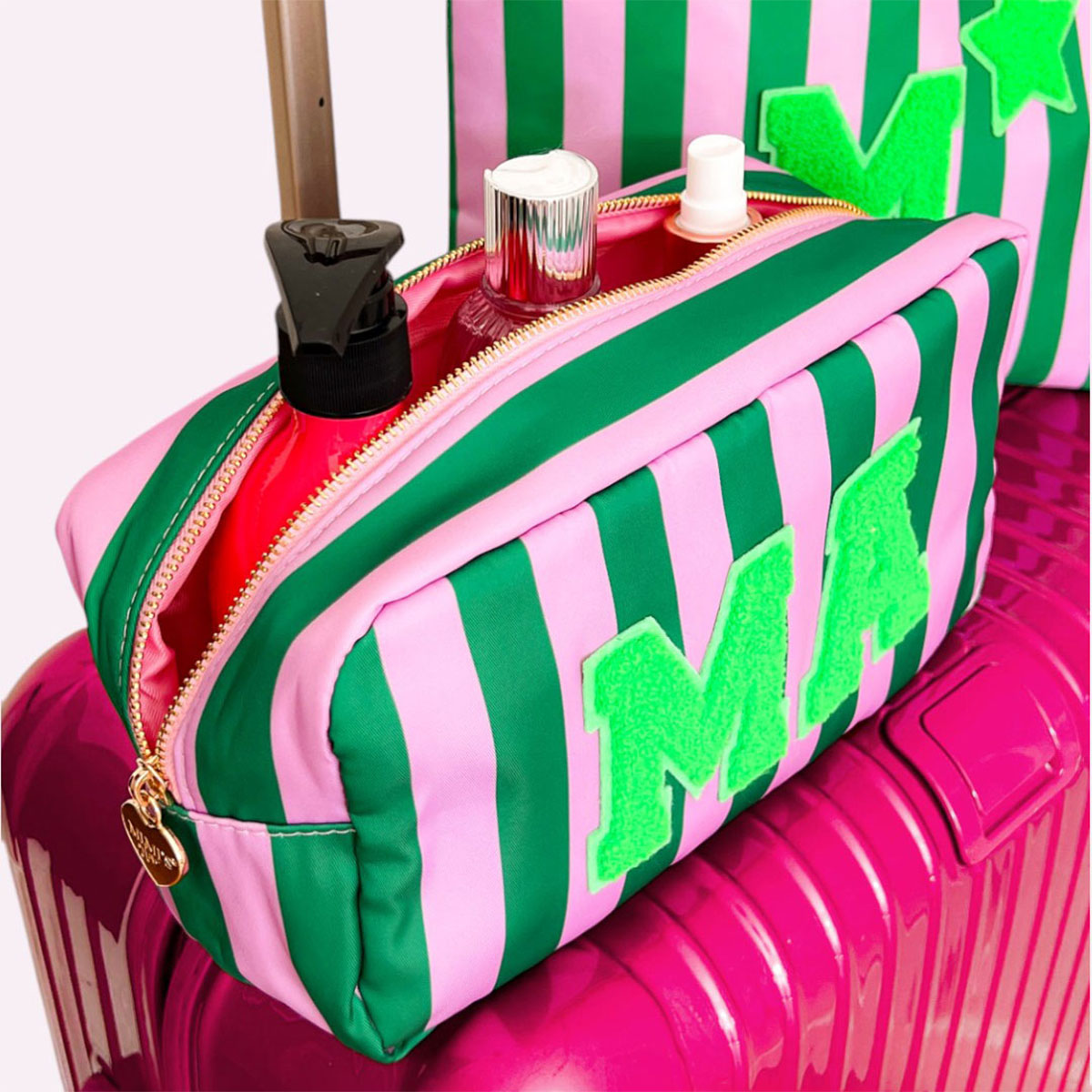 No Glitzer Buchstaben Neon Grün