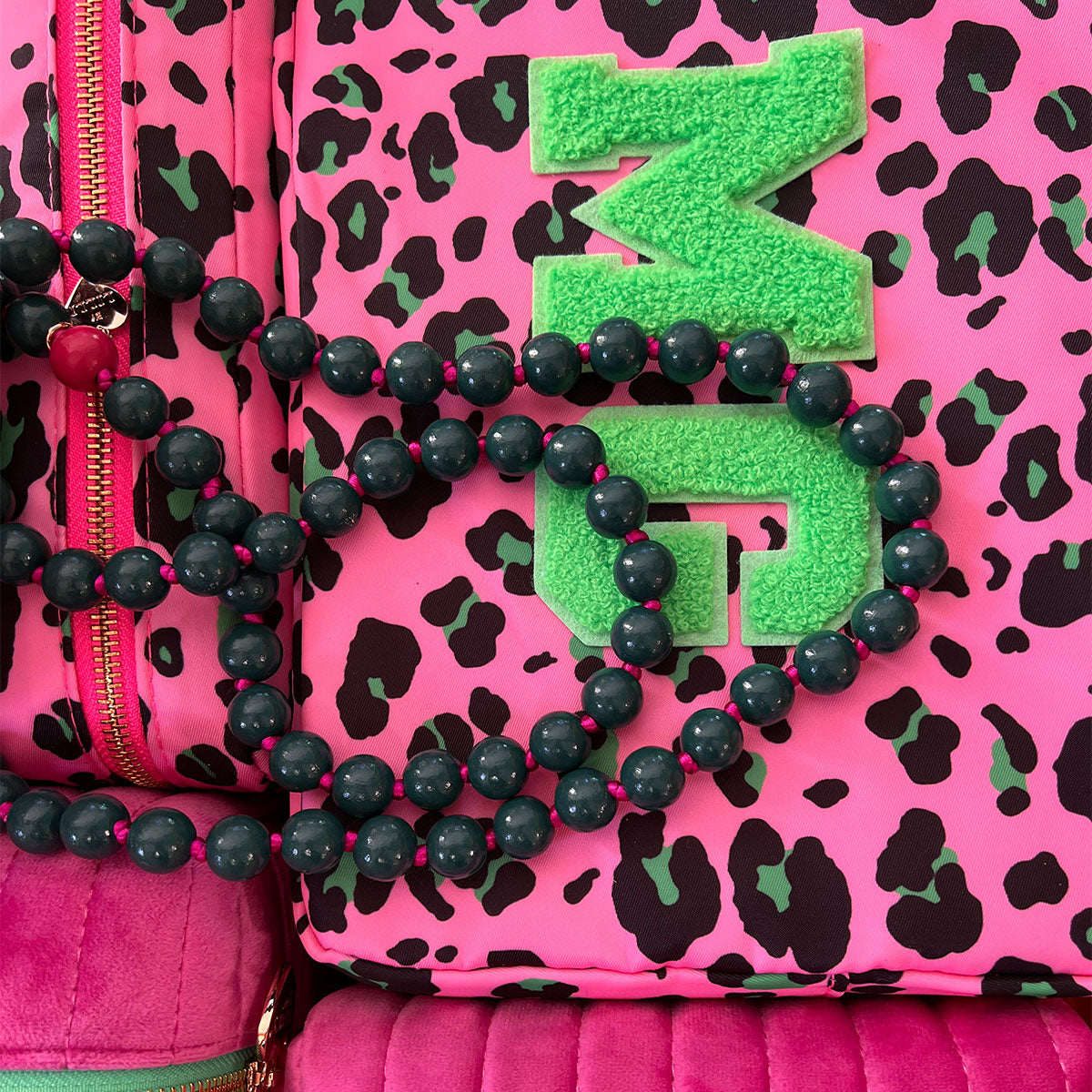 No Glitzer Buchstaben Neon Grün