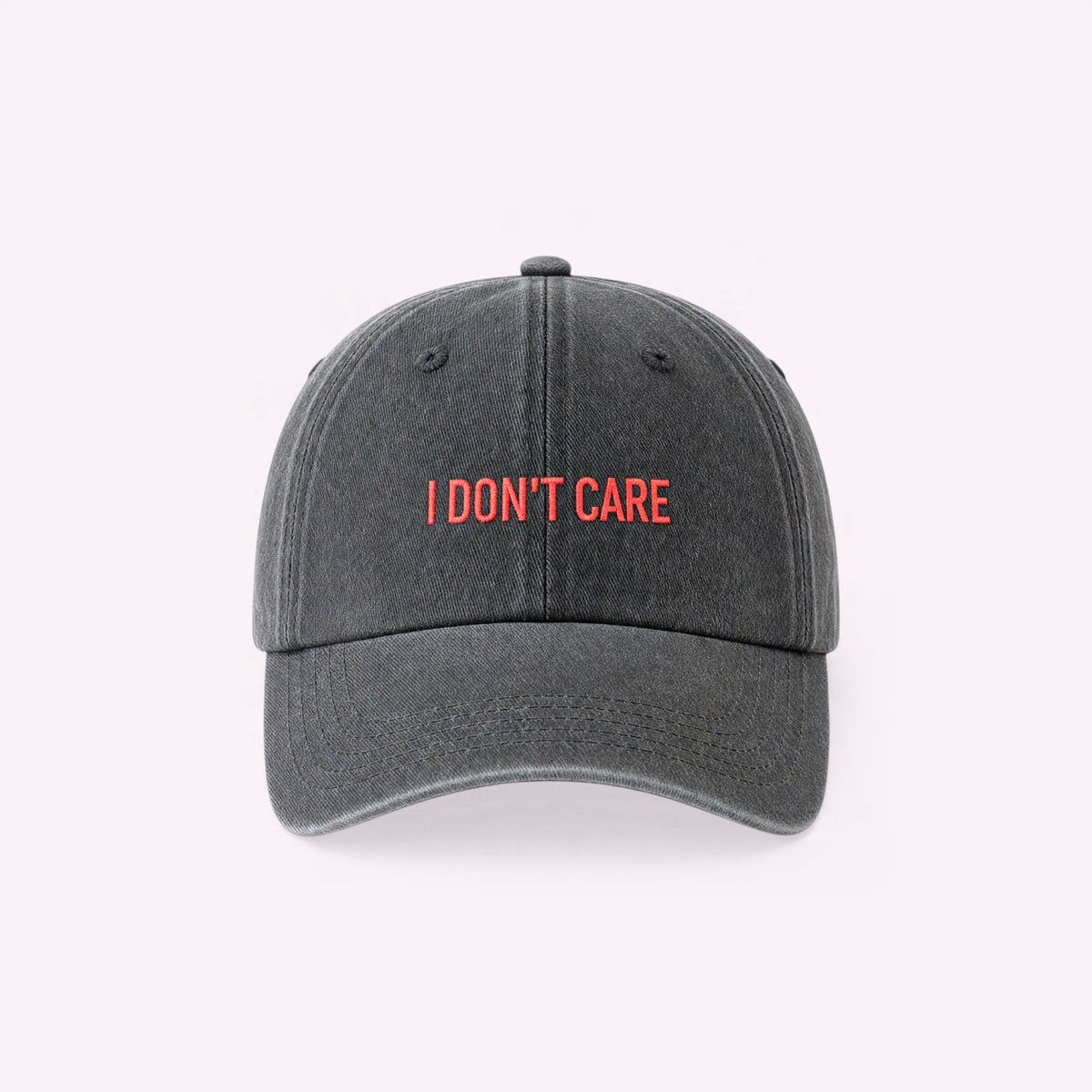I Don't Care Cap Vintage Black