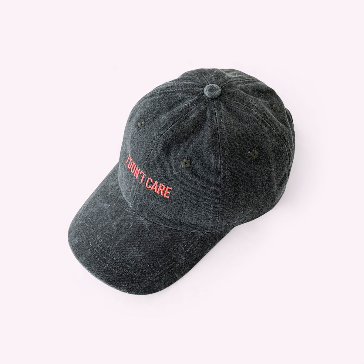 I Don't Care Cap Vintage Black