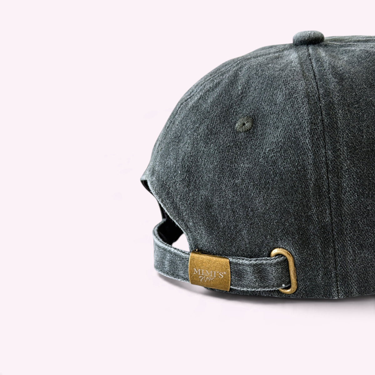 Maybe Later Appliqué Cap Vintage Black