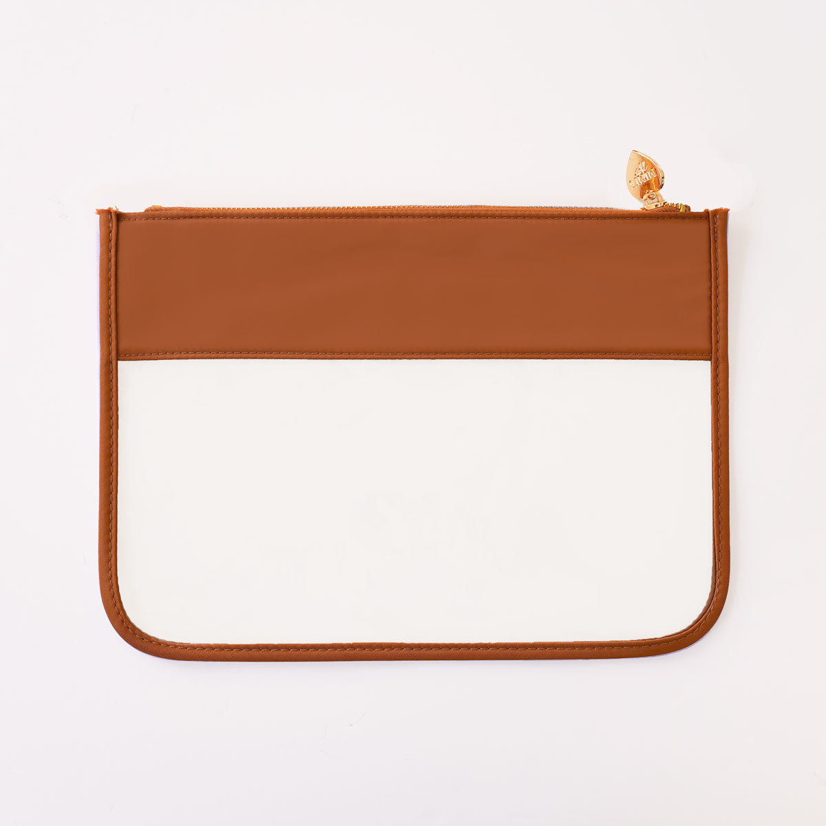 Cora Transparente Clutch Camel