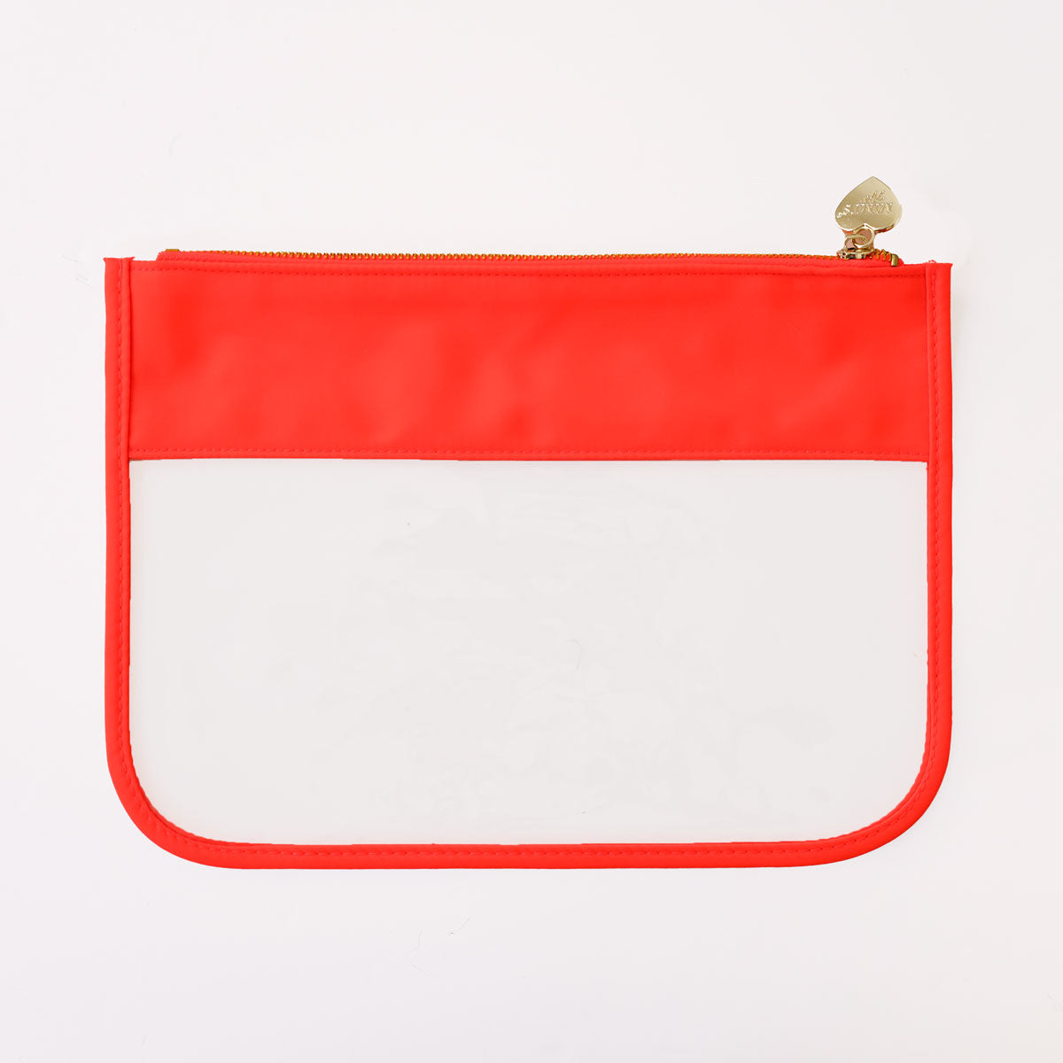 Cora Transparente Clutch Neon Orange
