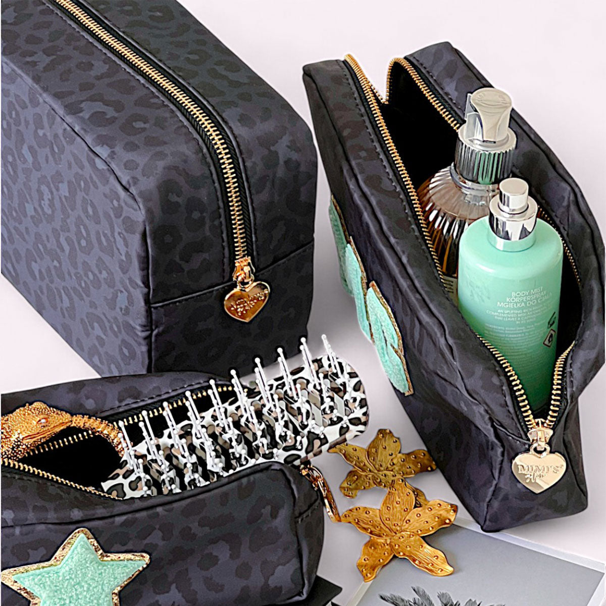 2er Taschen-Set Nr. 3 Anthrazit Leo