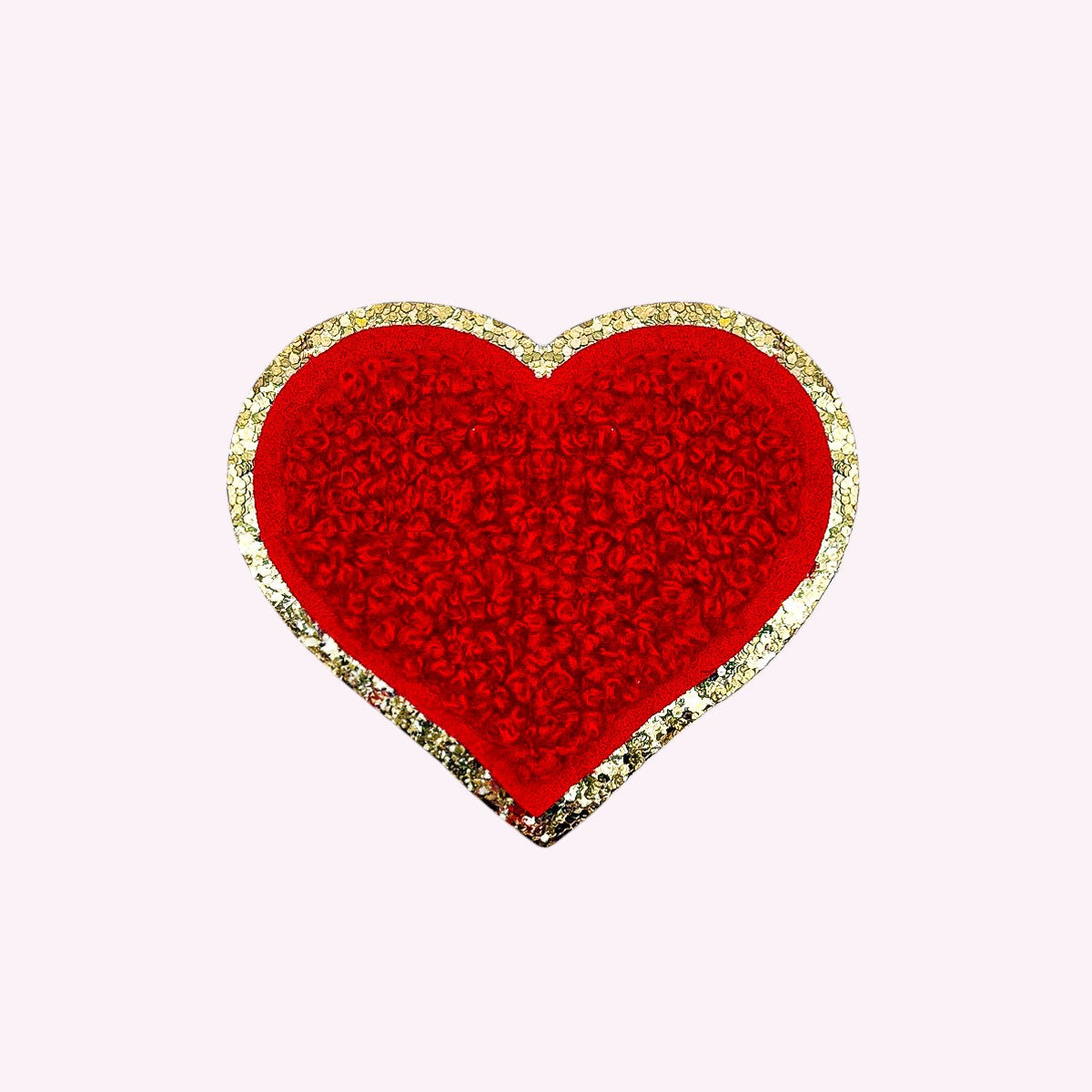 Glitzer Sticker Herz Samtrot