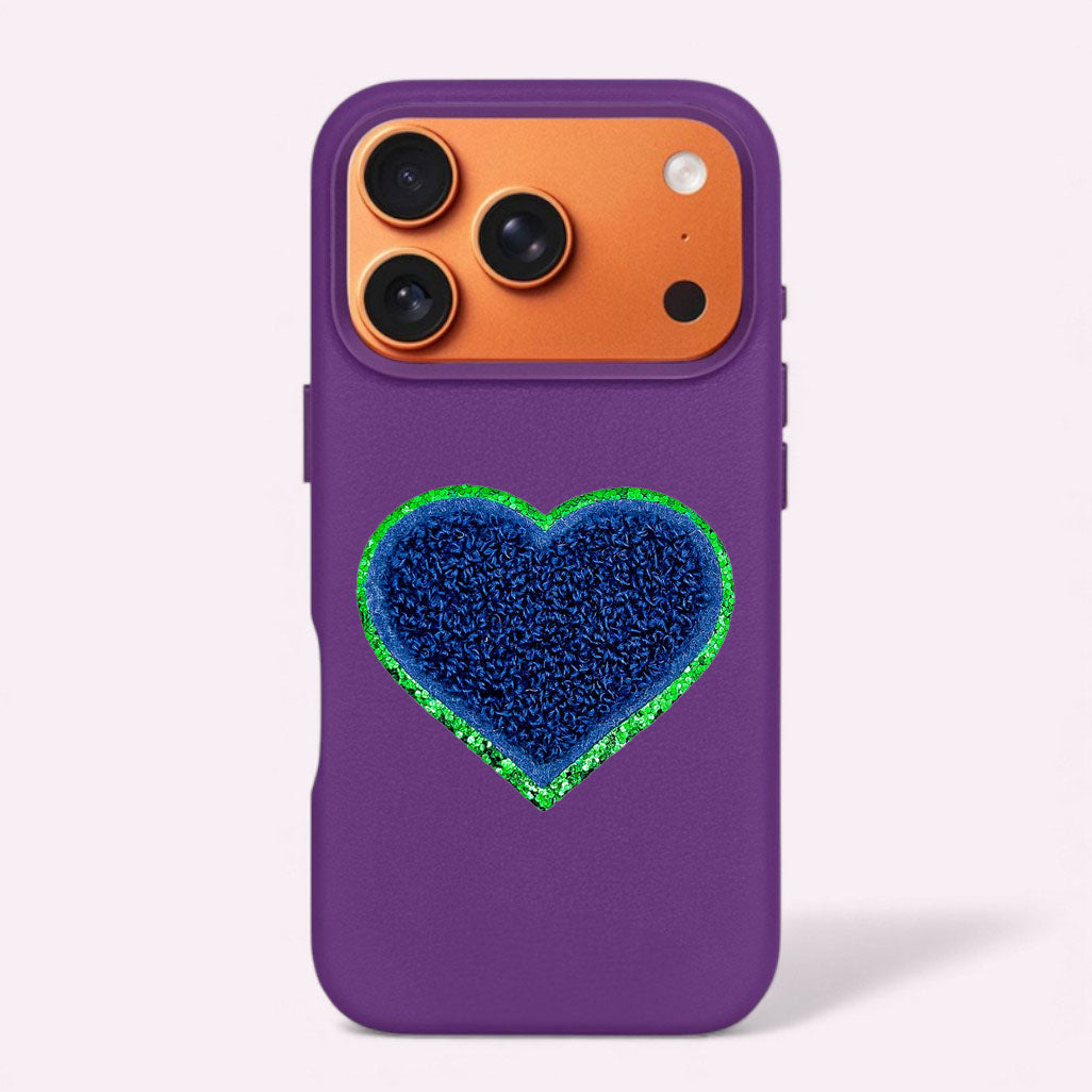 Glitzer Sticker Herz Midnight Grün Glitter