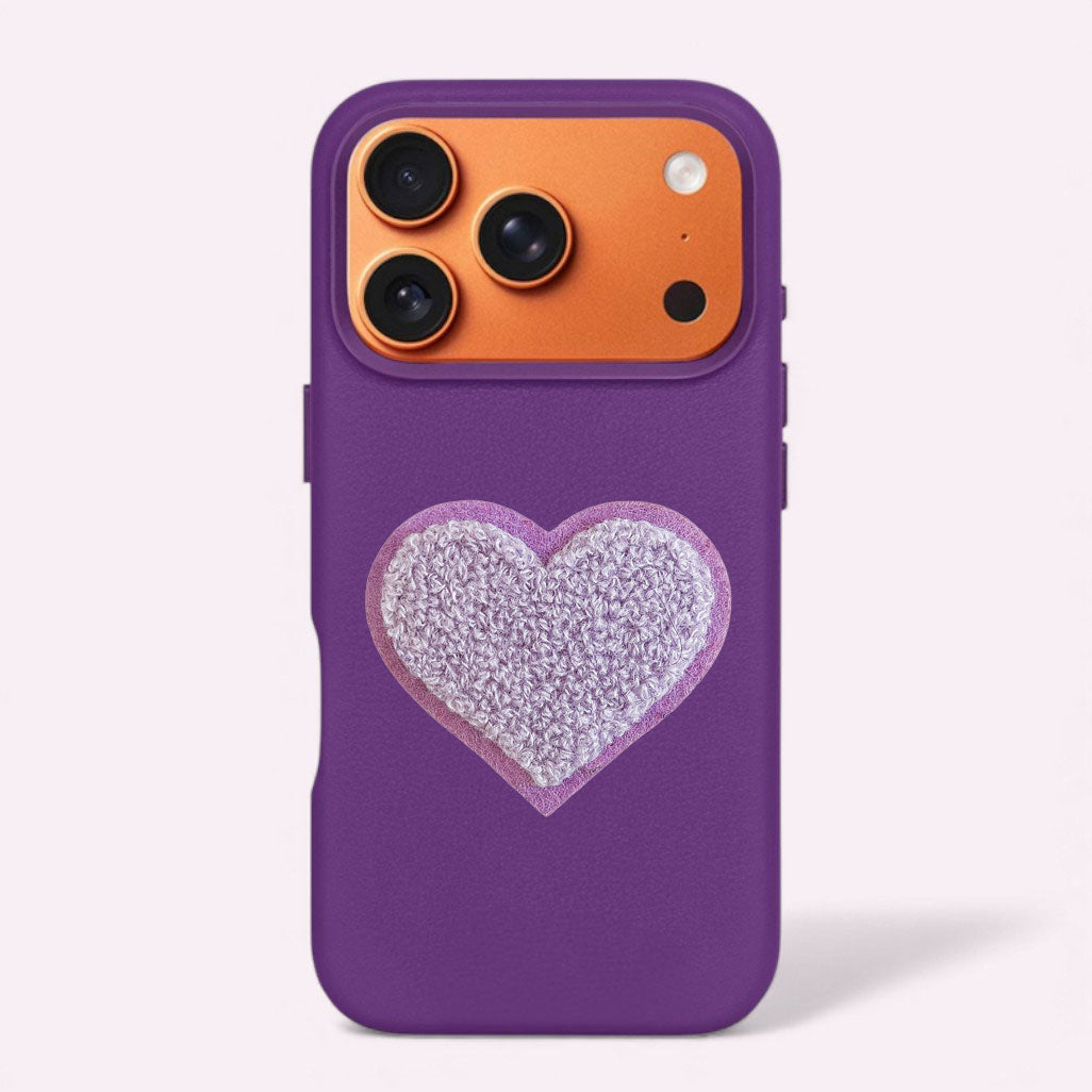 NO Glitz Herz Sticker Flieder