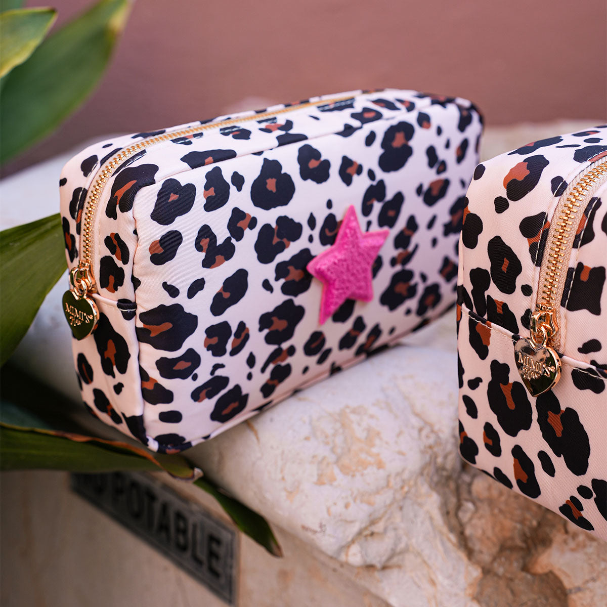 Belle Make-Up Tasche Leo Beige
