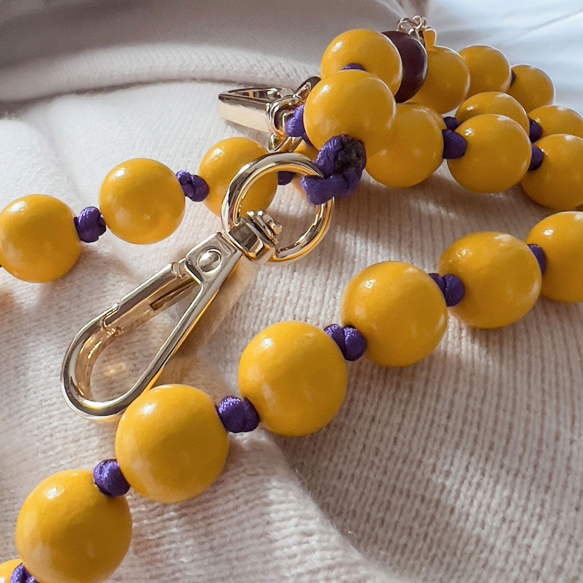 Handykette Holzperlen Mais